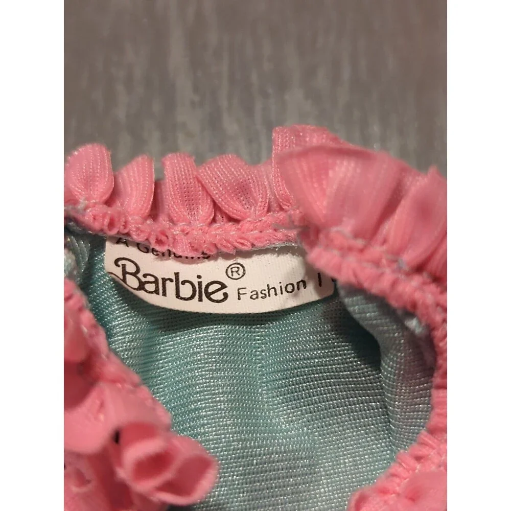 My First Barbie Pajamas Fashions Top Only Ballerina Ruffles Green Pink